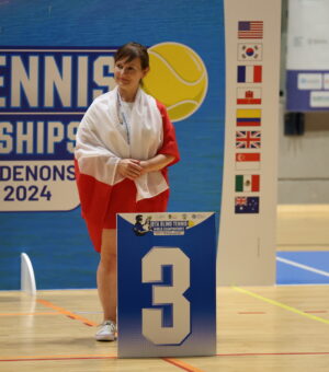 Magdalena Giecewicz na podium